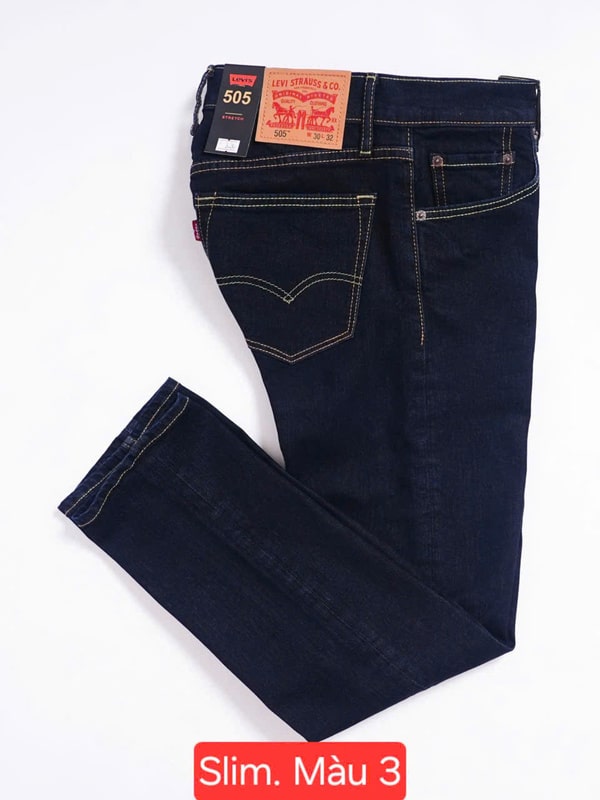 Quần jean Levis 505 xanh trơn là một trong những mẫu quần được ưa chuộng