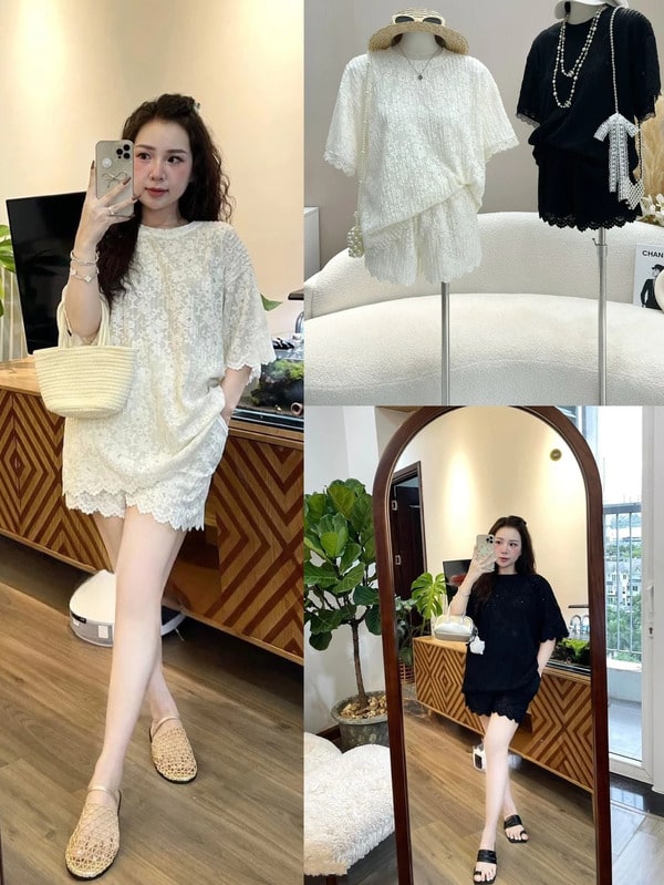 Set ren hoa quần Colin là lựa chọn hoàn hảo cho những ai yêu thích phong cách trẻ trung và nữ tính