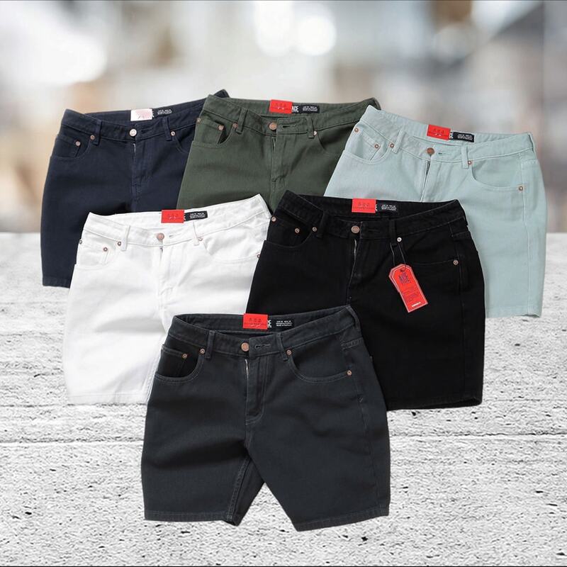 Quần short jean màu mộc ACE được làm từ chất liệu denim cao cấp