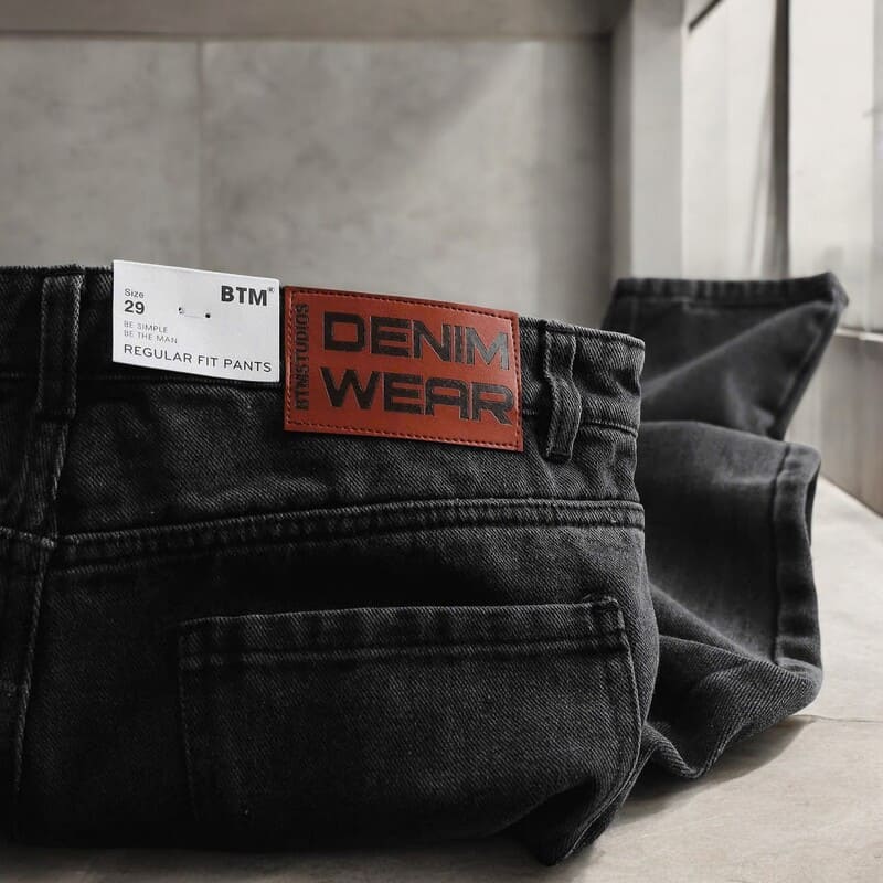 Quần jean Baggy BTM đen xám không co giãn là sự kết hợp hoàn hảo