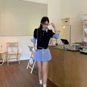 Set Áo Polo Và Váy Xếp Ly Colyn