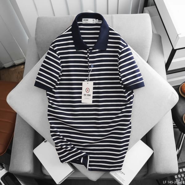 Áo Thun Polo Sọc Ngang Eric Home - Ảnh 3