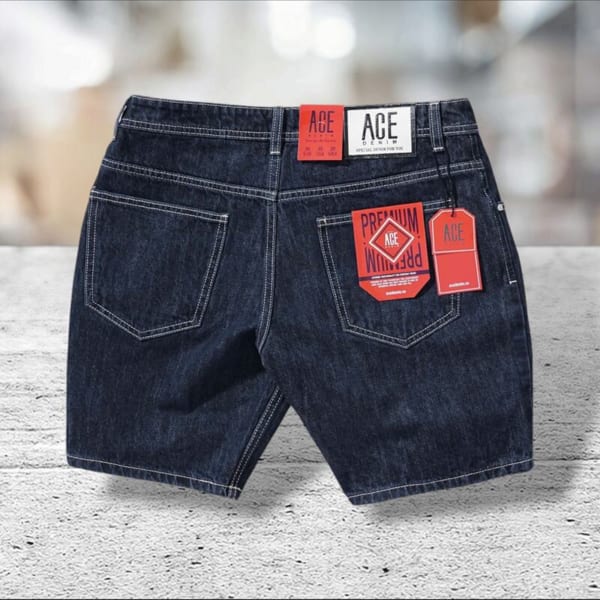 Quần short jean form ngắn ACE - Ảnh 2