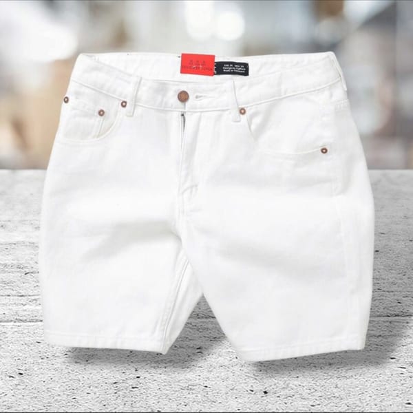 Quần short jean màu mộc ACE - Ảnh 2