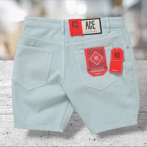 Quần short jean màu mộc ACE - Ảnh 8