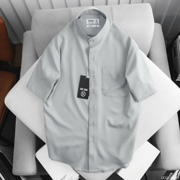 Áo sơ mi tay ngắn cổ trụ Eric Home - Hình ảnh 2