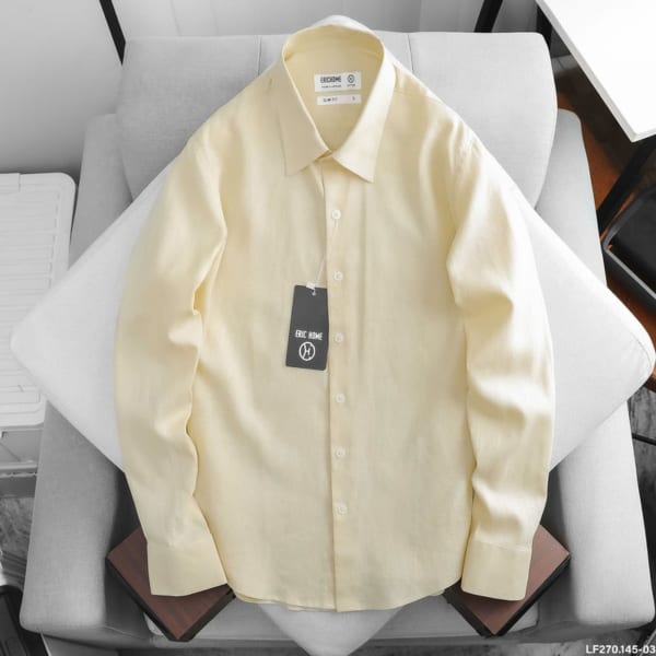 Áo sơ mi linen cổ vest Eric Home - Hình ảnh 5