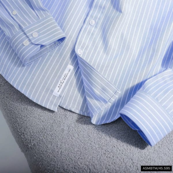 Áo Sơ Mi Oxford Sọc Nhỏ Bentino Man BTM - Hình ảnh 3
