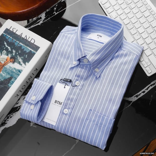 Áo Sơ Mi Oxford Sọc Nhỏ Bentino Man BTM - Hình ảnh 6