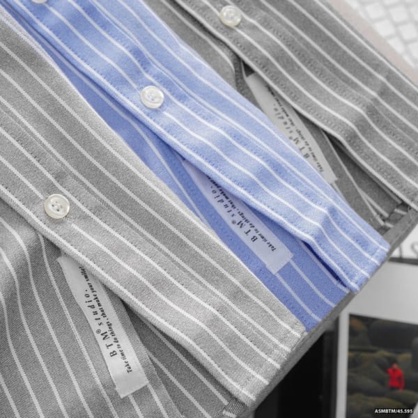 Áo Sơ Mi Oxford Sọc Nhỏ Bentino Man BTM - Hình ảnh 7