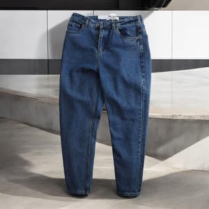 Quần jean baggy BTM không co giãn xanh đậm