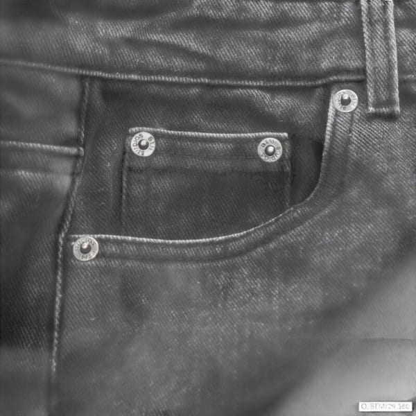 Quần jean Baggy BTM đen xám không co giãn - Ảnh 4