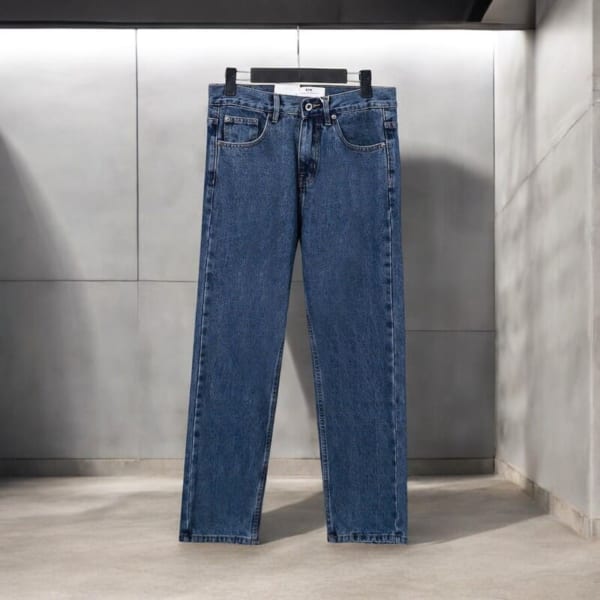 Quần jean baggy BTM không co giãn xanh đậm - Hình ảnh 4
