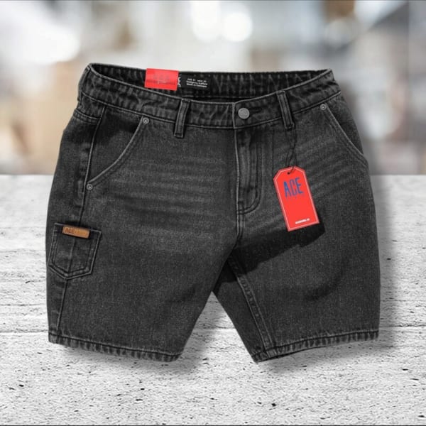 Quần short jean ace cotton không giãn - Hình ảnh 2