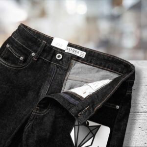 Quần short jean Defoxx đen indigo