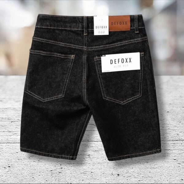 Quần short jean Defoxx đen indigo - Ảnh 3