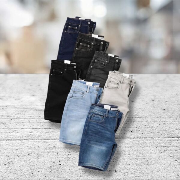 Quần short jean Defoxx đen indigo - Ảnh 5