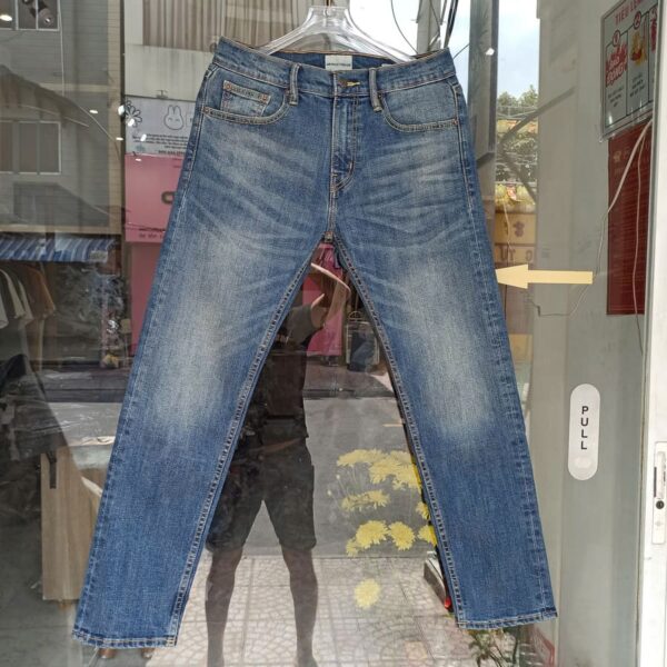 Quần jean Amancio màu rêu wash bạc - Ảnh 5