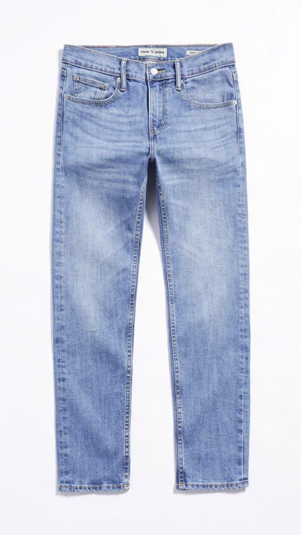 Quần jean Nova xanh wash sáng - Ảnh 9