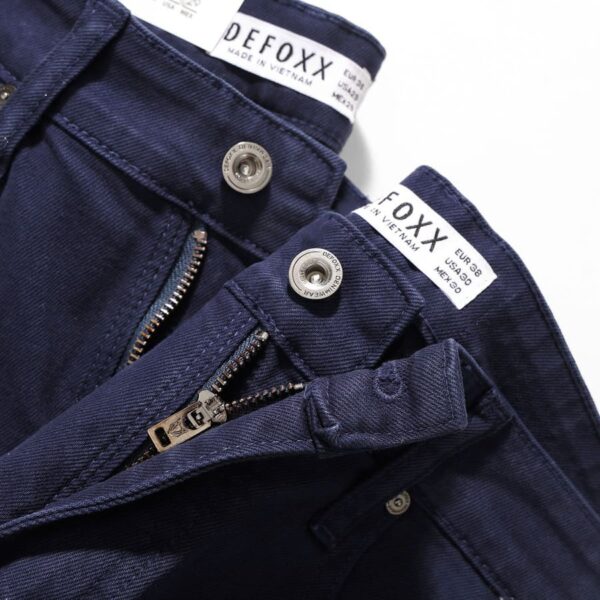 Quần jean Defoxx xanh đen 250613 ống slim co giãn - Ảnh 2