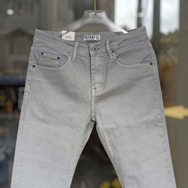 Quần jean defoxx xám bạc ống slim co giãn - Ảnh 5